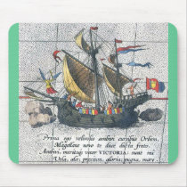 Magellan's ship a depiction from 1590 mousepads