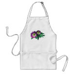 Magenta and White Daisies and Ferns Aprons