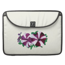 Magenta and White Petunias Sleeve For MacBook Pro