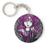 Magenta Angel Keychain