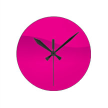 Magenta Background Round Wallclock