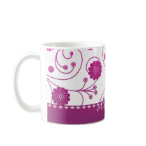 Magenta Bloom Banner Coffee Mug