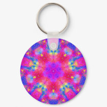 Magenta & Blue Mandala Keychain by Aquavel Magenta & Blue Mandala Keychain