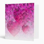 Magenta Cloud Hearts Binders