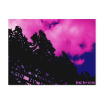 magenta cloud small, Broke Bird Designs postcards by BrokeBird magenta cloud small, Broke Bird Designs postcards