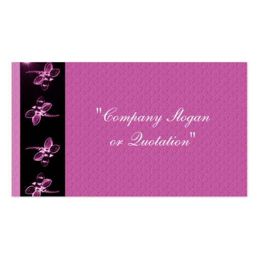 Magenta Dragonfly Business Card (back side)