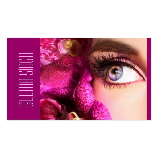 Magenta Eyes flowers Business Card Templates