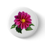 Magenta Gerbera Daisy buttons