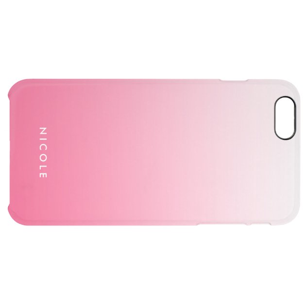 Magenta Gradient Ombre Personalized Clear Uncommon Clearlyâ„¢ Deflector iPhone 6 Plus Case-5