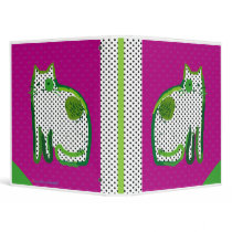 'magenta & green cat' digital painting Binder