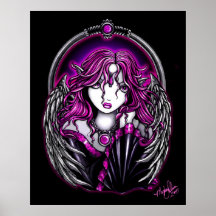 Magenta Guardian Angel Posters