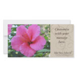 Magenta Hibiscus Photocard Custom Photo Card