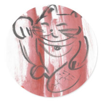 Magenta Maneki Neko Sticker Sheet stickers