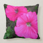 Magenta Morning Glory throwpillow