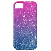 Magenta Ombre Glitter iPhone 5 Case