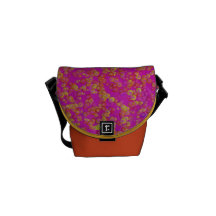 Magenta & Orange Abstract Shoulder Bag #1 Courier Bags