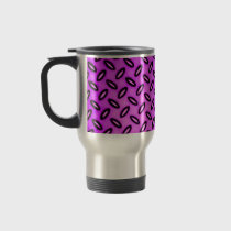 Magenta Patterned Travel Mug mugs