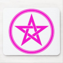 Magenta Pentacle Pentagram Mouse Mats