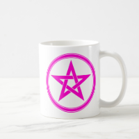 Magenta Pentacle Pentagram Classic White Coffee Mug