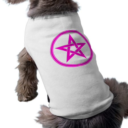 Magenta Pentacle Pentagram Pet Tee Shirt