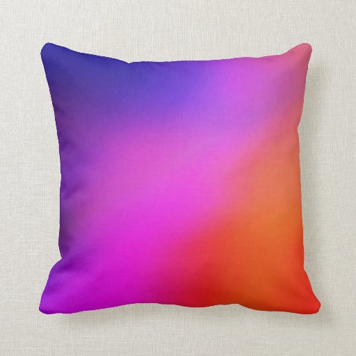 Magenta Purple Pink & Orange Abstract Throw Pillow Zazzle