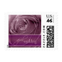 Magenta Rose April Wedding-Small Postage postage