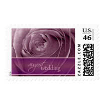 Magenta Rose August Wedding-Medium Postage