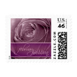 Magenta Rose February Wedding-Small Postage