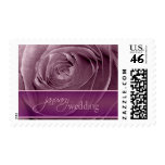 Magenta Rose January Wedding-Medium Postage