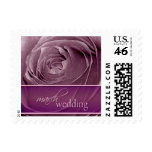 Magenta Rose March Wedding-Small Postage