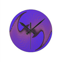 Magenta Swirl Wallclock