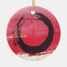 Magenta Zen Circle Ornament