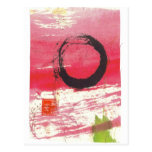 Magenta Zen Circle Postcard