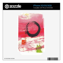 Magenta Zen Circle Skin For The iPhone 3