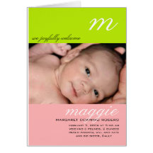 Maggie Birth Announcement Cards