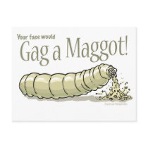 maggot_gag_zazzle postcards