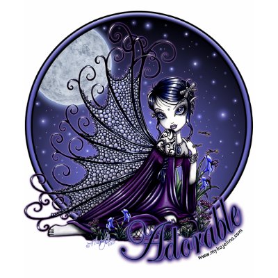 Maggy Adorable Moon and Stars Dragonfly Fairy Tshirts by mykajelina
