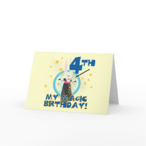 Magic 4th Birthday Tshirts and Gifts Greeting Cards