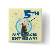 Magic 5th Birthday Tshirts and Gifts buttons