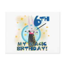 Magic 6th Birthday Tshirts and Gifts Post Cards