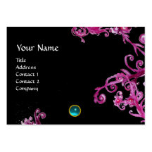 MAGIC BERRIES  BLUE AQUAMARINE GEM MONOGRAM Teal Business Card