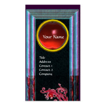 MAGIC BERRIES gem MONOGRAM blue Business Cards
