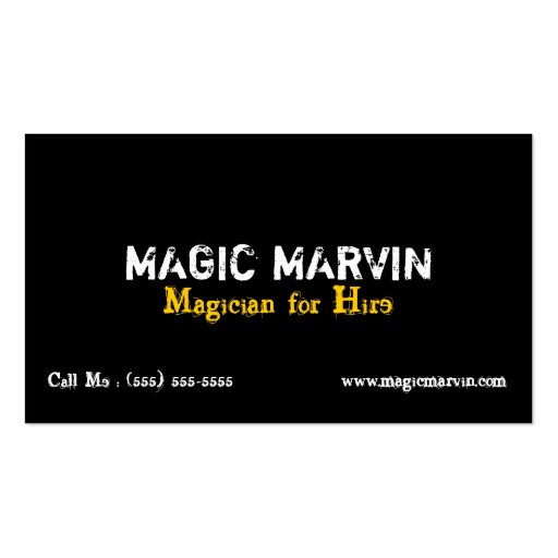 Magic Business Card Templates (back side)