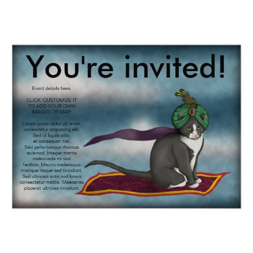 Magic Carpet Cat, invitation
