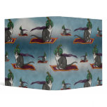 Magic Carpet Cat, patterned binder