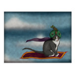 Magic Carpet Cat, postcard