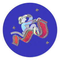 Magic Carpet Round Stickers
