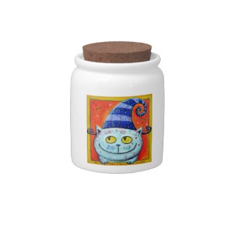 Magic Cat With Fairy Hat Candy Jars