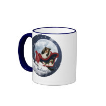 Magic Christmas Sheltie mugs