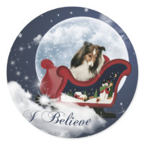 Magic Christmas Sheltie Stickers